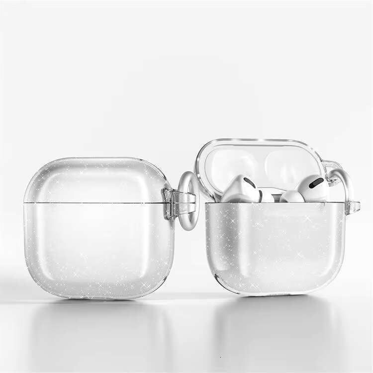 Stylish Glitter clear case 4 NEW 2024 Earphone Cases Trendy Headphone Cover Fit for Female