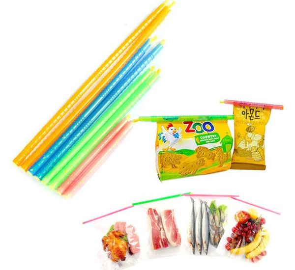 Kitchen Storage Bag Clip 8 Pcs-Set Plastic Seal Stick Storage-Bar Bags Househoud Sealer Clamp Fresh Food Rod Strip Kitchen-Tool SN343
