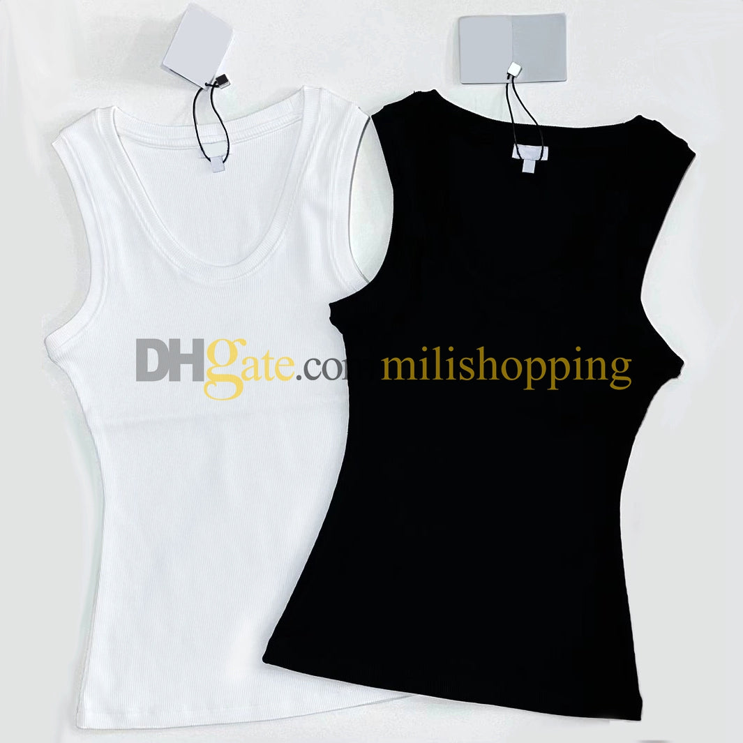 Designer Womens Knits Tees Upgraded version Tank Top T Shirts Sleeveless Clothes Woman Tanks Camis Tees Vest Short Shirt Lady Slim Vests Ice Silk To