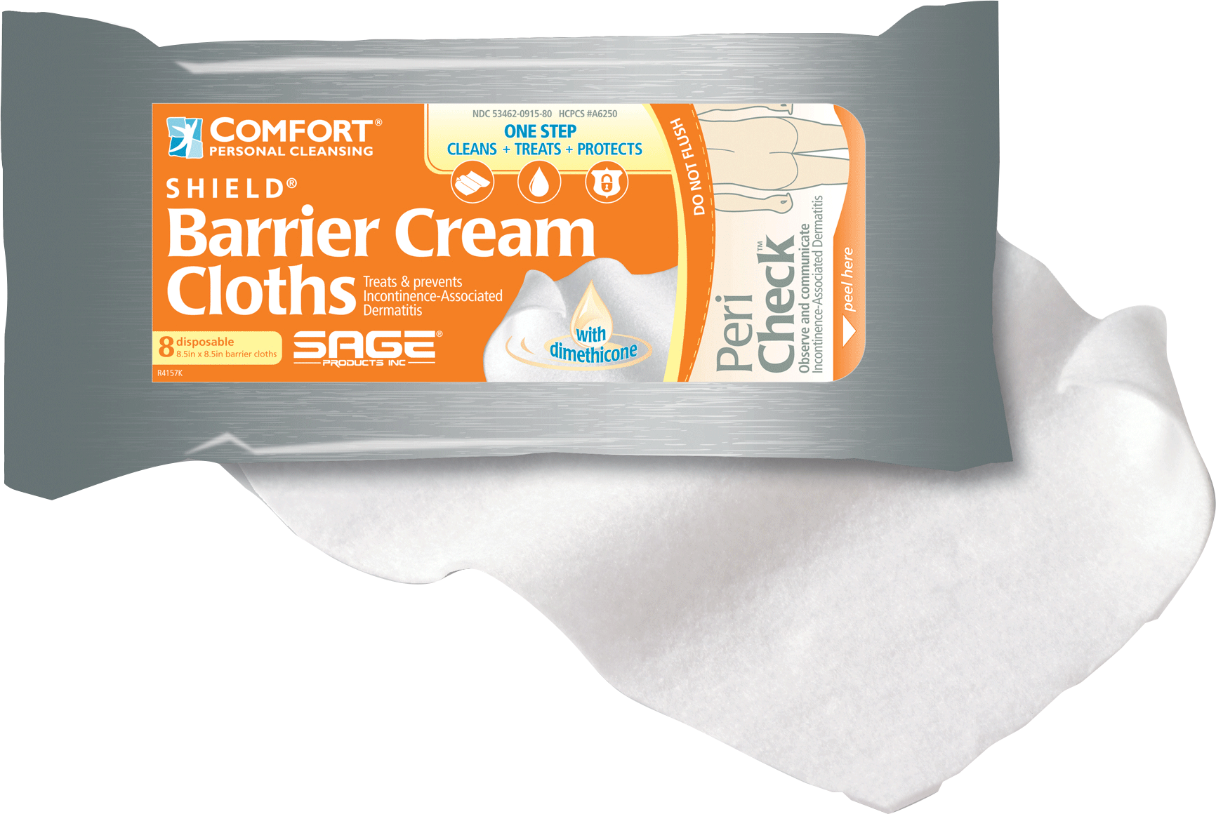 Comfort Shield Barrier Cream Cloths, 8-Pack