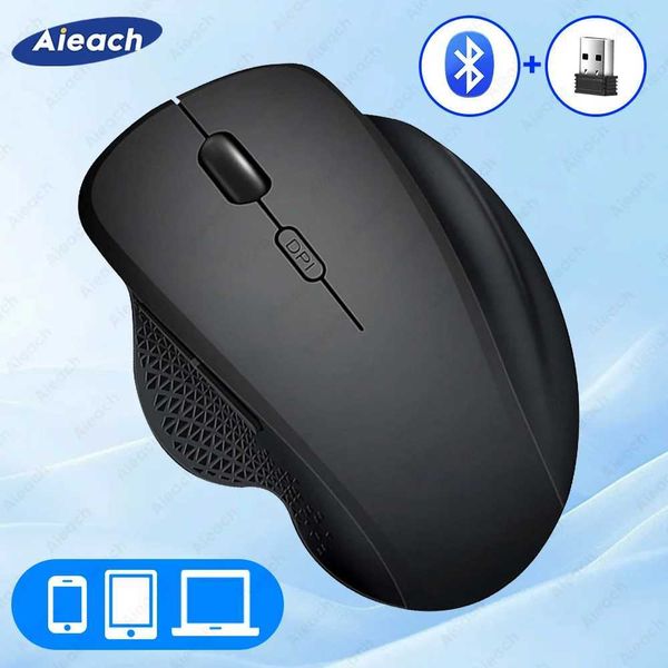 Mice Ergonomic wireless mouse charging Bluetooth mouse 2.4G USB computer mouse suitable for tablets-iPad-Laptop-Mac OS supports multiple dev
