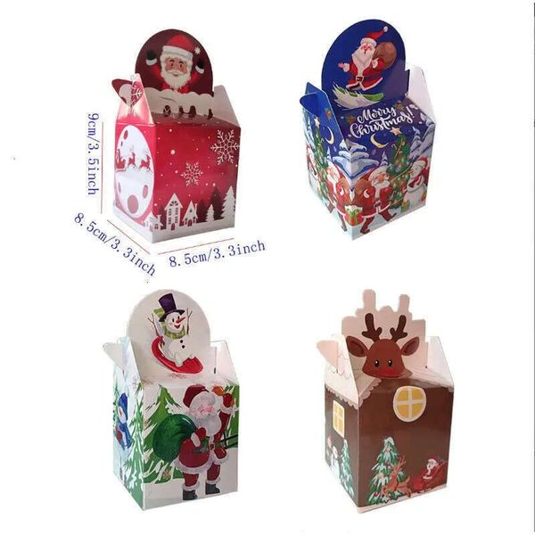 Gift Cartoon Paper Santa Box Wraps Claus Gifts Packaging Boxes Christmas Party Favor Bag Kid Candy Xmas Partys Supplies Es S Es S