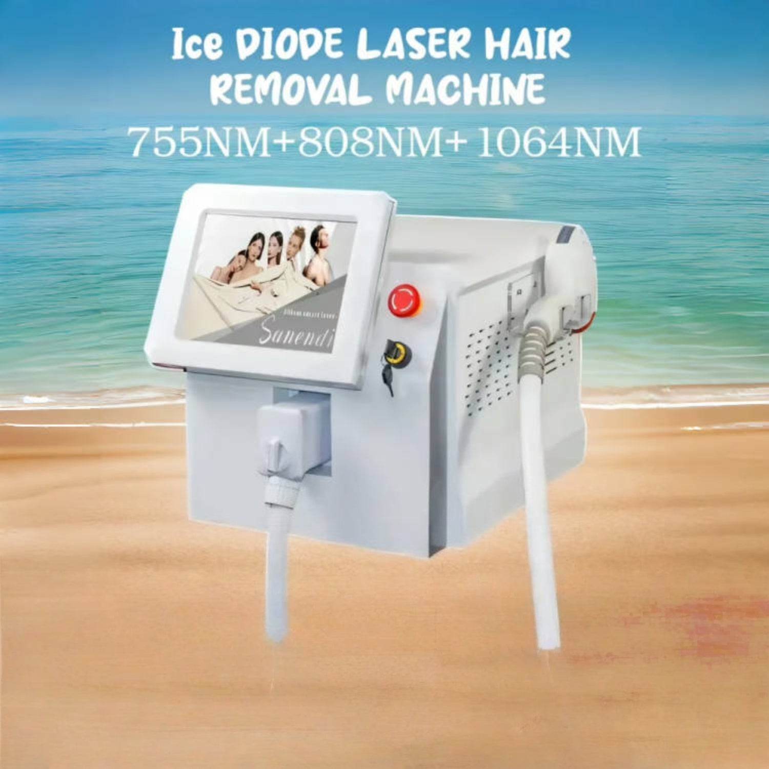 New Portable Ice Platinum Diode Laser Hair Removal Machine 3 Wavelength 755nm808nm1064nm Painless permanent Hair Epilation Suitable for home and bea