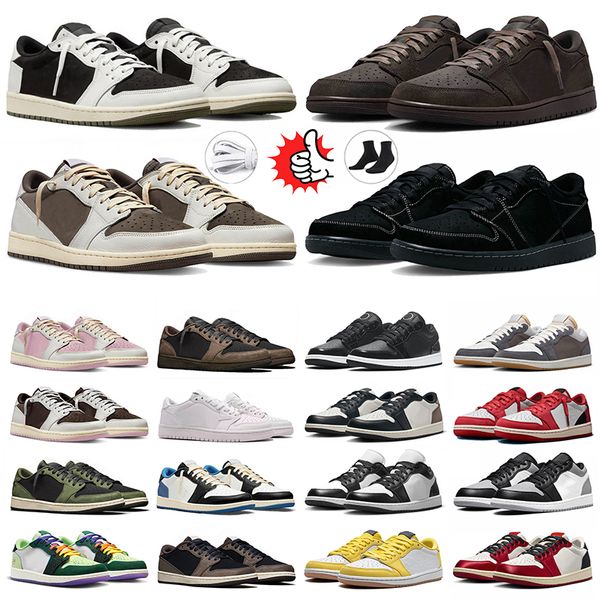 Basketball Shoes Low Trainers Mens Womens Black White Brown Golf Olive Fiber Pink Blue Grey Green Bred Youth Big Size Sneakers Sports Outdoo