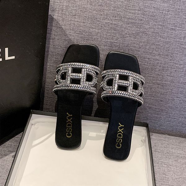 for Summer New Ladies Flat Beach Slippers Women Dia Sandals Outdoor Shoes Designer Plus Size 42 129b