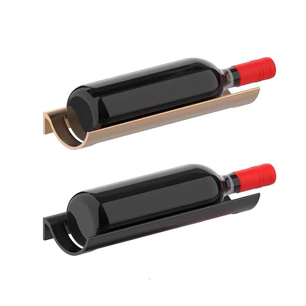 Pot Lid Holders U shaped Wine Bottle Rack Wall mounted Aluminum Alloy Bar Hanging 231207