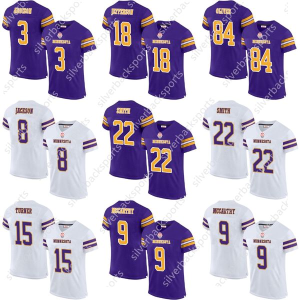 2024 Mens-Youth Custom Football Stitched Jerseys 9 J.J. 33 Aaron 18 Justin 87 T.J. 3 C.J. Ham Darrisaw Smith Sam Darnold Shxinet Embroidery