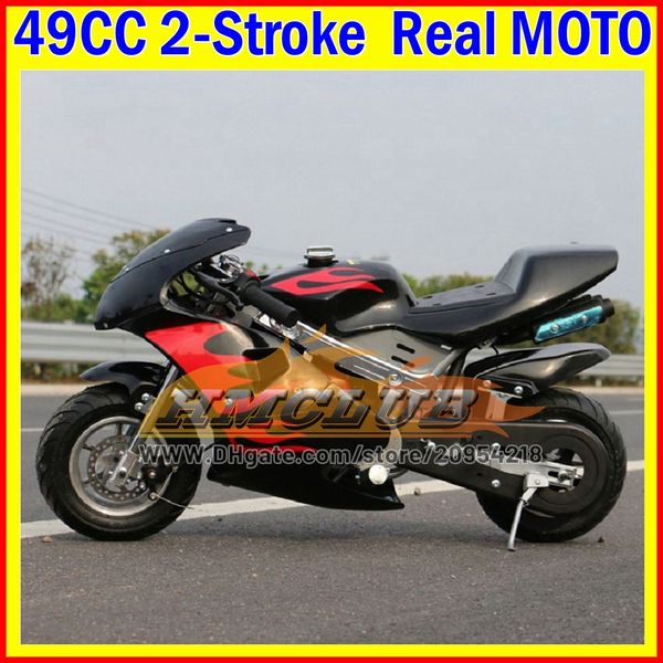 40Colors Real Mini Motorcycle 2-Stroke 49CC Off-road Real Superbike Child Street Moto Bikes Gasoline Power Racing Autocycle Small Pocket Bik