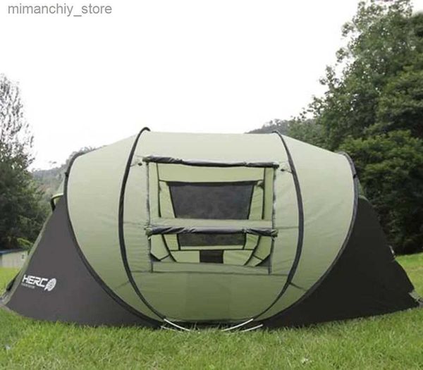 Tents and Shelters Ultralarge 4-5 Person Pop Up Fully Automatic Waterproof Self-Driving Tour Camping Beach Party Tent Barraca Q231117