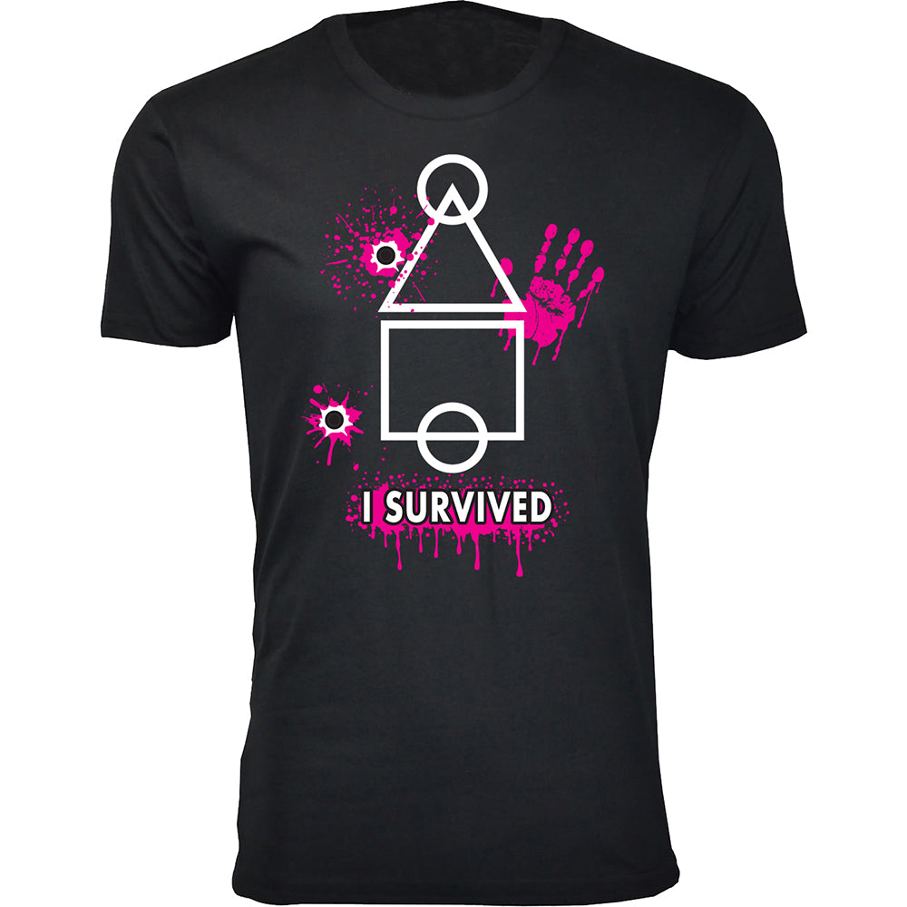 Men's Squid Games T-Shirts - I Survived - Black - L