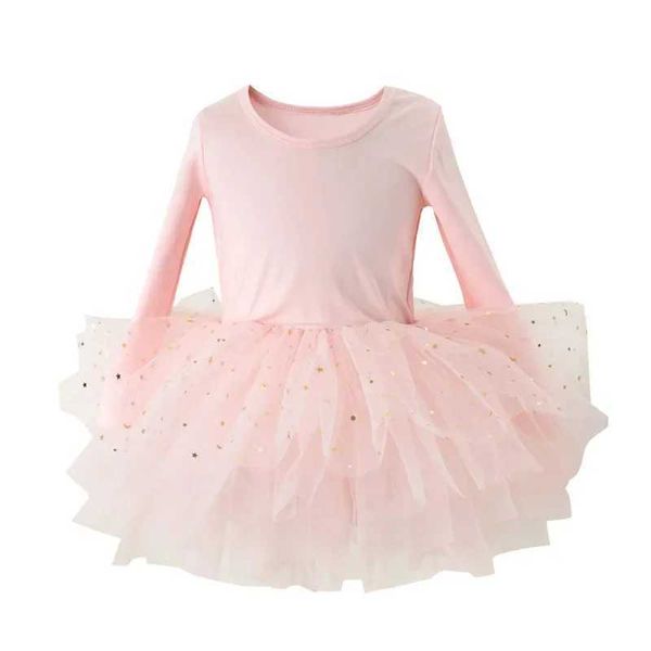 Baby Girl Princess Tutu Dress Long Sleeve Infant Toddler Puffy Ballet Dress Black Pink White Par Dance Baby Clothes 1-8YXJ241212