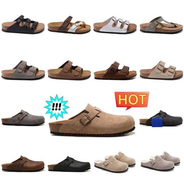 designer slippers women birkinstocksandals Slides room clogs Platform beach Shoes wood leather Scuffs Flip Flop casual shoes women slippers