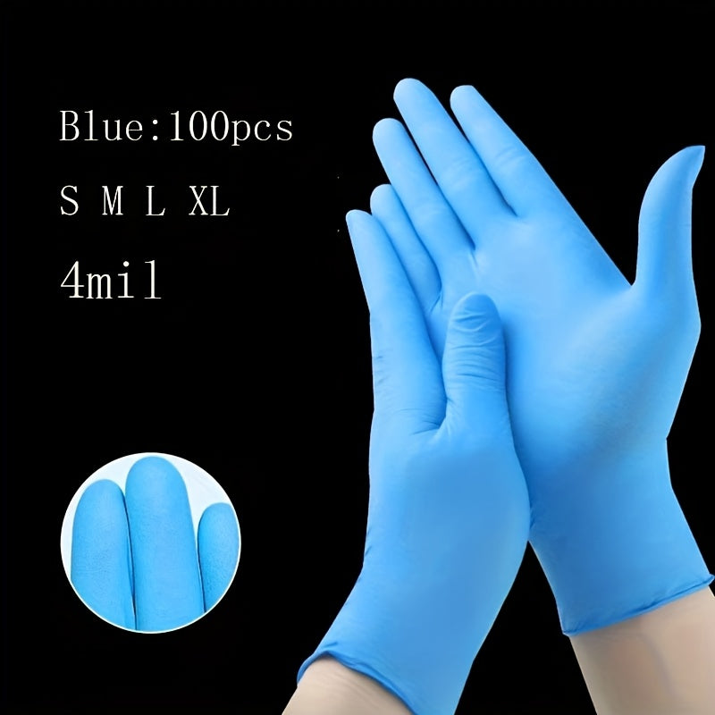 TEMU 100pcs Box Of Nitrile Gloves For Home Kitchen Dishwashing Waterproof Durable Cleaning Supplies Household Gloves Cleaning Gloves 4mil