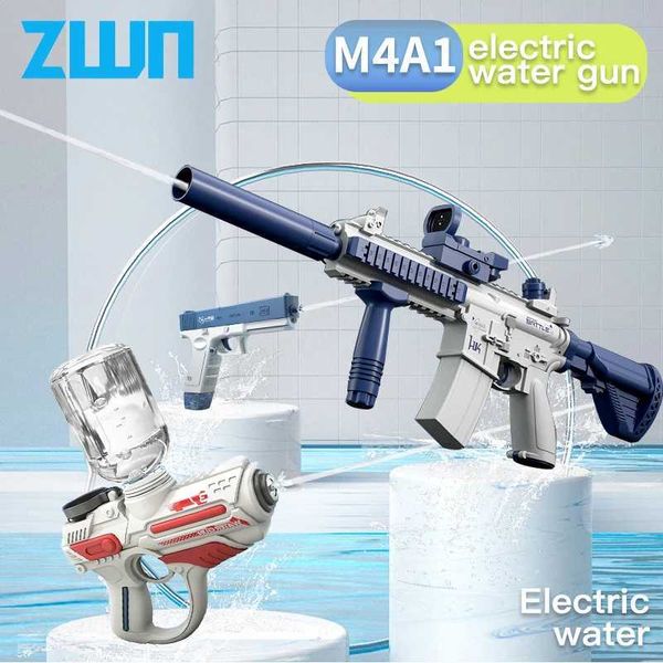 Play Play Water Fun Summer Summer Electric Pistol Toys Toys Completa Automática Praia ao ar livre Toy para crianças meninos meninas adultos