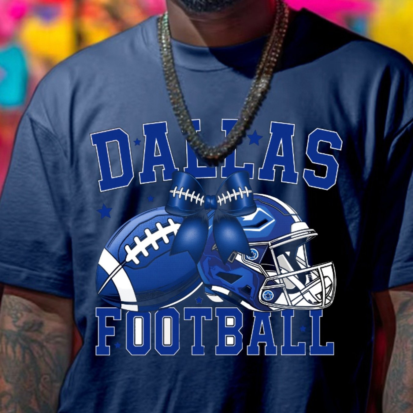 TEMU Mens Clothes, T Shirts For Men, Streetwear With Print, Cotton Fabric, Dallas Football Graphic T-shirt, Men's Casual Tee, Oversized Fit,