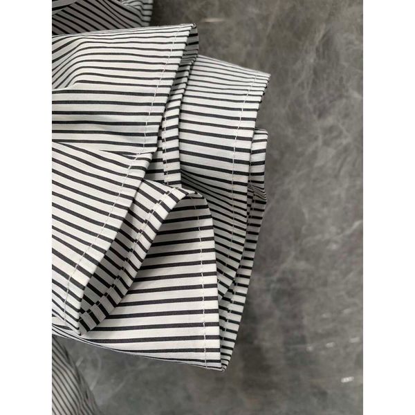 2024 Women&#039;s Clothing Spring and summer striped one-shoulder off-shoulder irregular shirt worn diagonally Spring Summer New 53