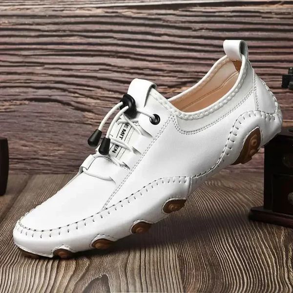 Vanmie Genuine Leather Men Shoes Casual Slip artes