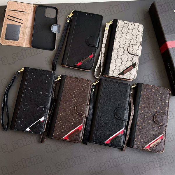 Designer Cell Phone Cases for iPhone 16 15 14 13 12 Pro Max Cellphone Mobile Cover with Card Holder