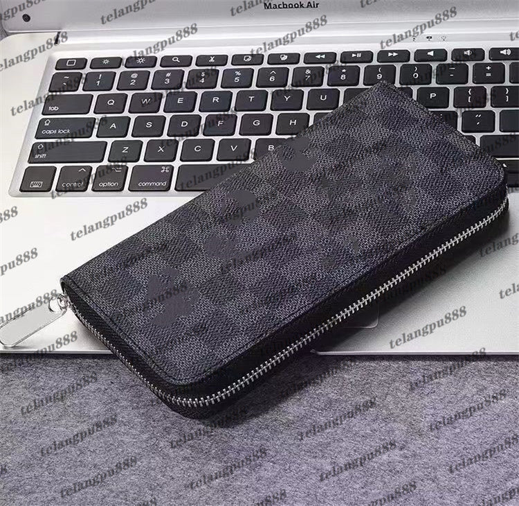 Luxury design portable brand leather single pull wallet new men and women general long large capacity high-end cowhide luxury handbag1#12