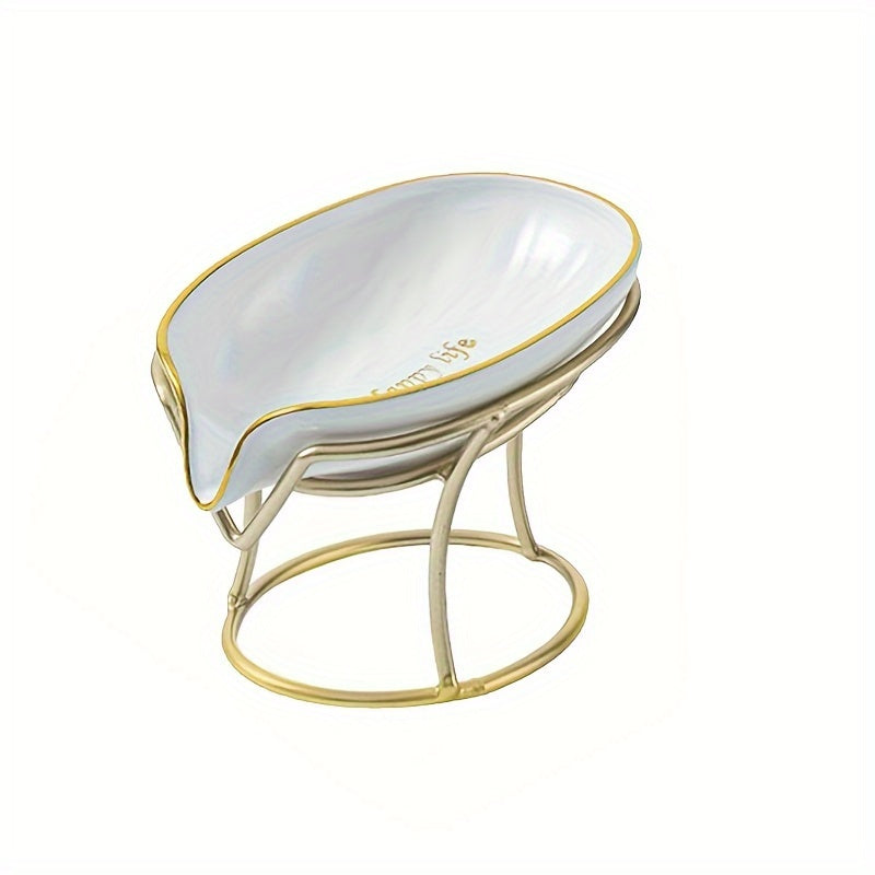 TEMU 1pc, Household Drain Creative No-punch Storage Shelf Soap Dish Bathroom Accessories