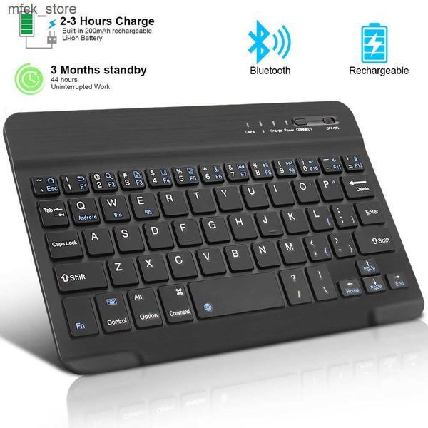 Keyboards Bluetooth Wireless Keyboard Mini Keyboard For Laptop Tablet Phone Ipad Rechargeable Gaming Keyboard For Android iOS Windows J24120