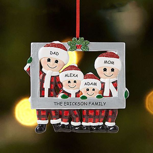 Chritma Tree Gift Decoration Santa Clau Pendant Creative Cute Family Photo Frame Ornament 1016