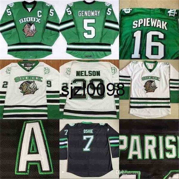 Sj98 CeoWNorth Dakota State Hockey Jersey 5 Chay Gnoway 16 Spivak 29 Brock Nelson 7 TJ bet 9 Jonathan Tusglaw Sudaks University Jerseys