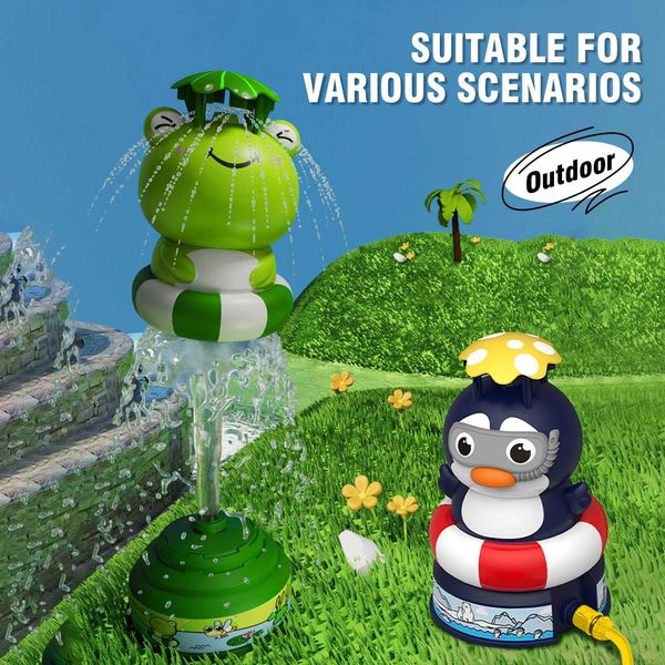 Cartoon Flying Water Spray Rocket Kids Toy Animal Water Sprinkler Launcher Toy Children Gift Summer Indoor Outdoor Bath Games C241121