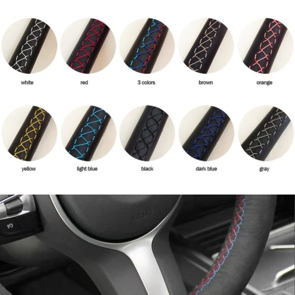 Customized Car Steering Wheel Cover Black Suede For Volkswagen Golf 6 GTI MK6 VW Polo GTI Scirocco R Passat CC R-Line 2010