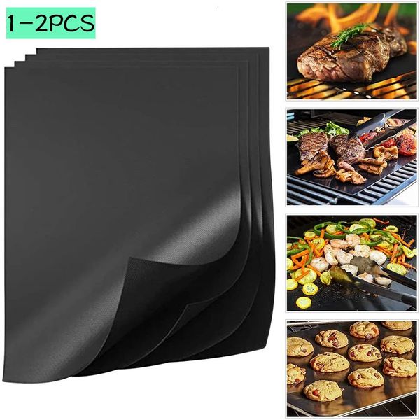 1-2Pcs barbecue mat stick free baking mat heat-resistant barbecue mat barbecue mat reusable kitchen tools 241016