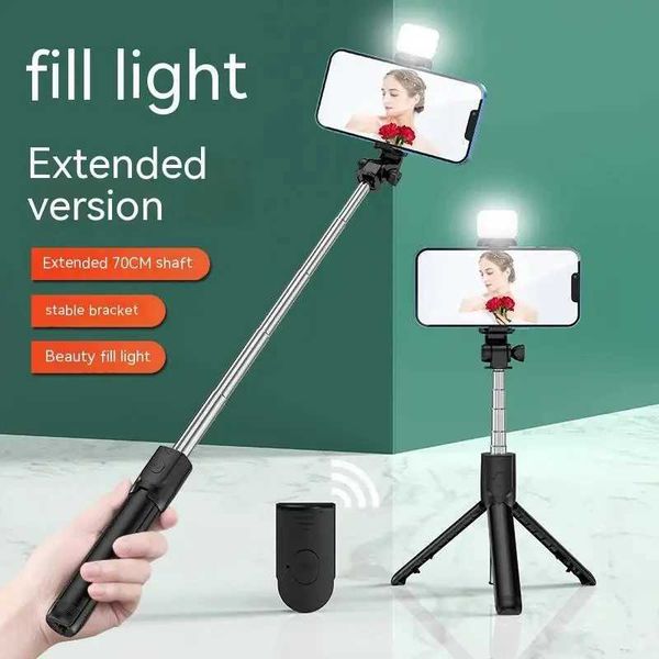 Selfie Stick Bluetooth Remote Tripod with Led Fill Light Foldable Bracket for Smartphones for Youtube Tiktok Video Live HolderM240719