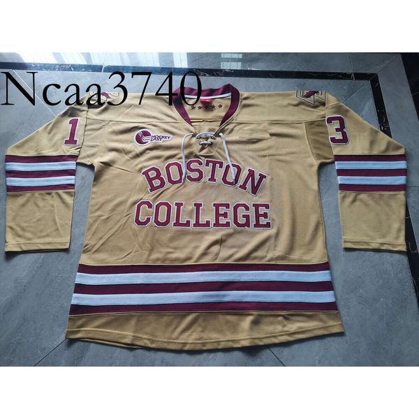 N374 Hockey jerseys Physical photos Boston College 13 Johnny Gaudreau Men Youth Women High School Size S-6XL or any name and number jersey