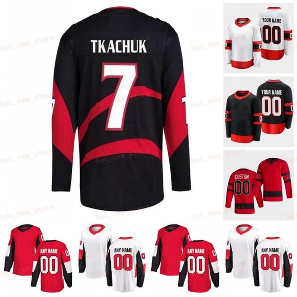 Brady Tkachuk Ottawa Ice Hockey Jerseys Tim Stutzle Vladimir Tarasenko Claude Giroux Drake Batherson Mathieu Joseph Travis Hamonic Jakob Chy