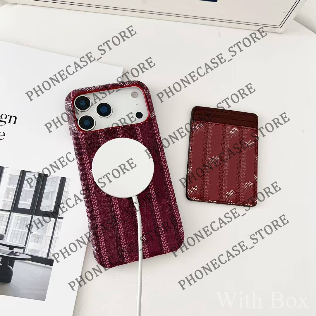 Top Designer iPhone Phone Case 17 16 Pro Max MagSafe Leather Card Holder Poacket Hi Quality Purse 19 18 17promax 17pro 17Air 16pro 15 15pro 14pro 14
