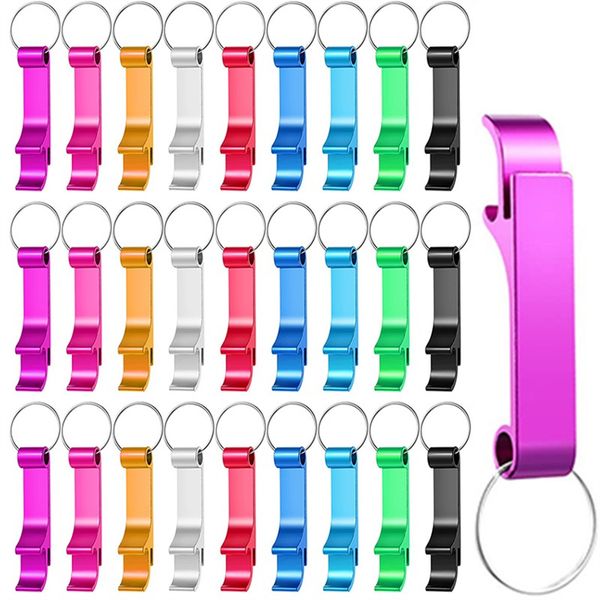 500pcs Metal Bottle Openers Split Key Ring Aluminum Pocket Claw Bar Soda Beverage Beer Bottle Opener Engravable LOGO LT1180
