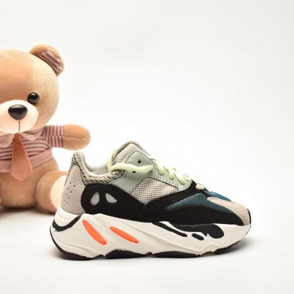 Children 700 Kids Shoes Infants Wave Runner Boys Girls Black Grey Sneaker Little Boy Skeleton Baby Outdoor Designer Athletic Trainers Eur 26