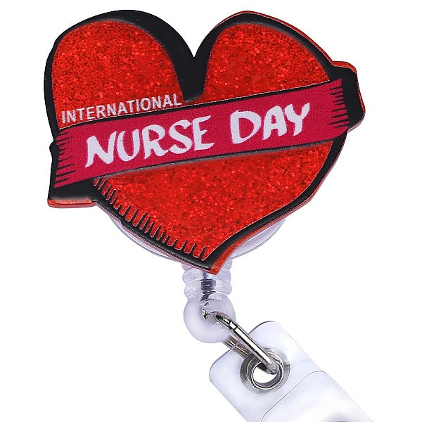 Portabadge in acrilico glitterato e plastica ABS