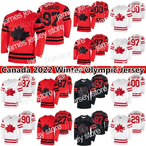 Hockey Jerseys Canada Team Winter Olym Jersey 97 Connor McDavid 87 Sidney Crosby 16 Mitch Marner 21 Brayden Point 29 Nathan MacKinnon 3