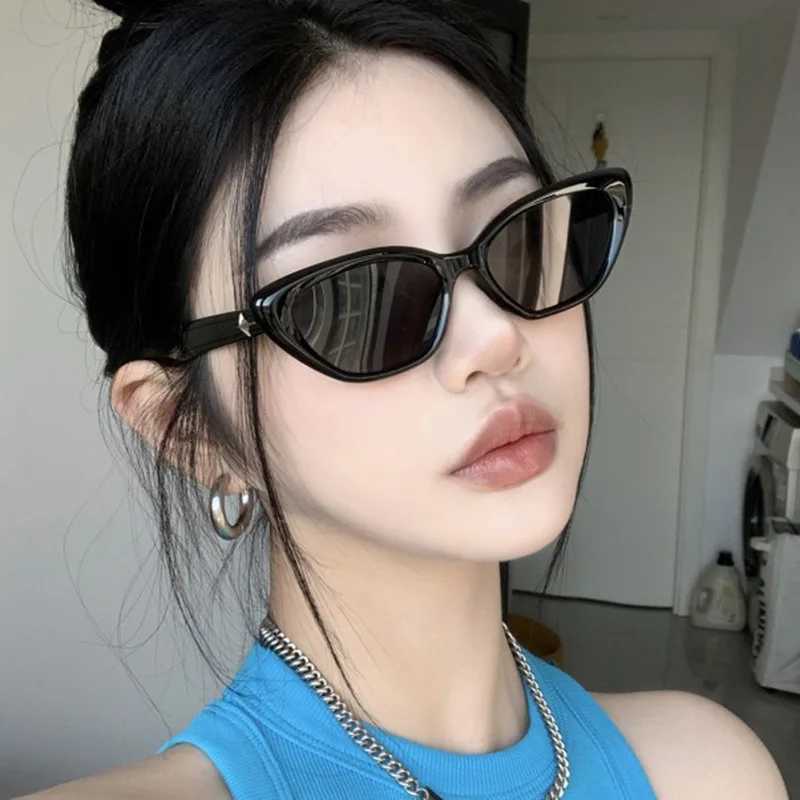 Vintage Triangle Cats Eye Sunglasses Women UV400 Protection Shades Goggles Fashion Y2K Luxury Brand Designer for Female EyewearX240920