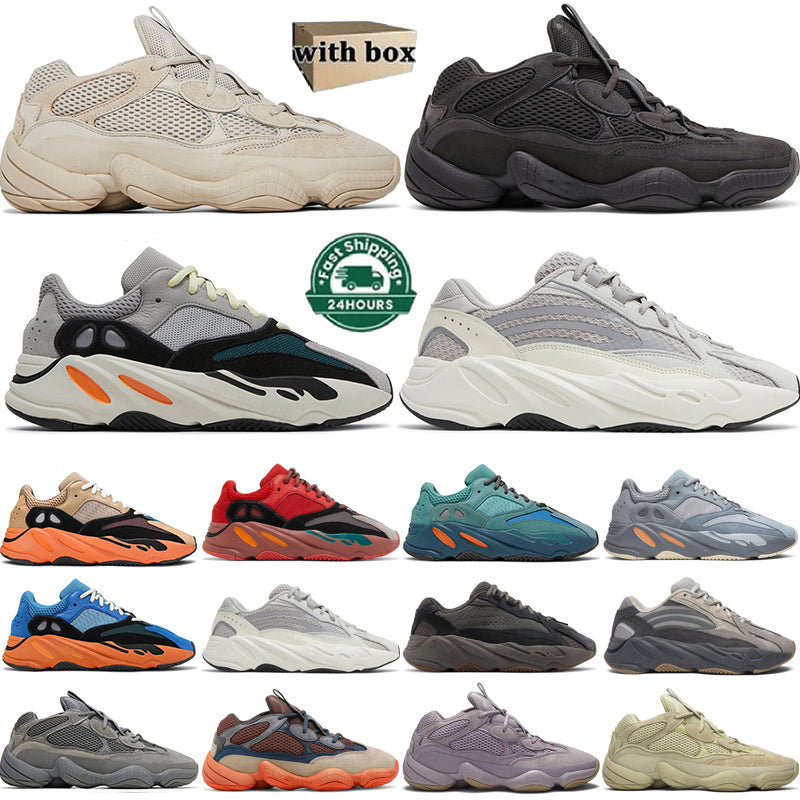 Fashion Running Shoes Designer Sneakers For Men Women Classic Black White Wave Green Runner Salt Dark Glow Soft Resin Outdoor Casual Shoes With Box