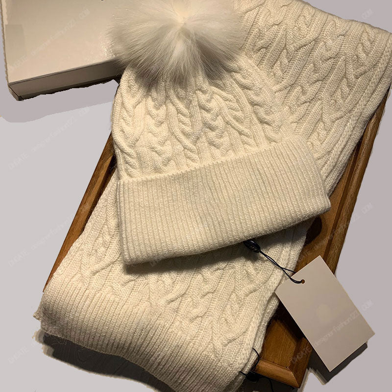 Fashion Wool knitting hat scarf set luxury sacoche hats men women fashions designer shawl cashmere scarfs gloves suitable for winter dragonflies sca