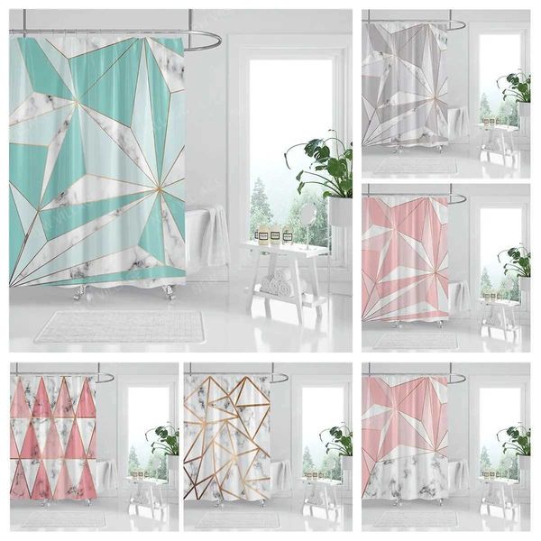 home shower curtains for bathroom colorful Marbling waterproof fabric bathroom Curtains modern shower curtain 180x200 240x200 Y240815