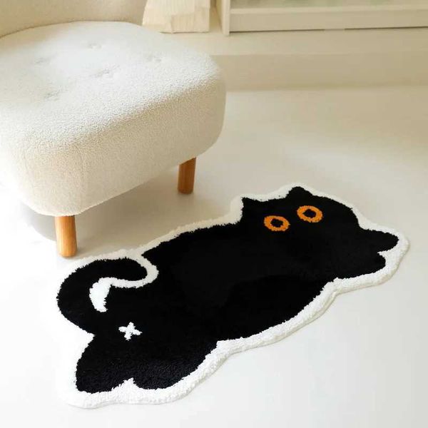 VIKAMA Faux Cashmere Cartoon Dog Rug Strip Living Room Floor Mat Soft Non-slip Childrens Bedroom Bed Blanket Home Decor Y250210