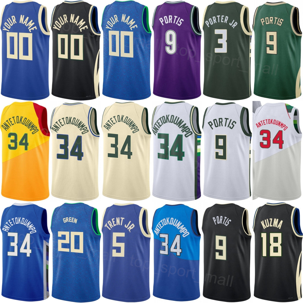 Printed 25-26 Basketball Vasilije Micic Jerseys 22 Mans Youth Woman Myles Turner 33 Gary Harris 14 Giannis Antetokounmpo 34 Gary Trent Jr 5 Bobby Po