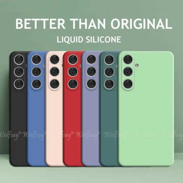 High Quality Suitable for Galaxy S24 FE shell liquid silicone flat rubber Funda protector shell Galaxy S24 FE cover S24 S23 FE shell O241209