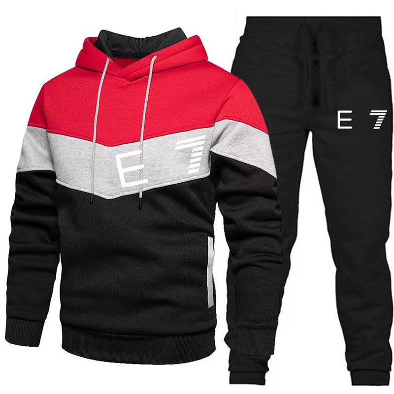 mens Tracksuit Brand Print hoodie Men Set 2025 New Spring Autumn Sportswear Sports Suit Casual Sweatsuit Hoodie Pants Male Jogging Clothing