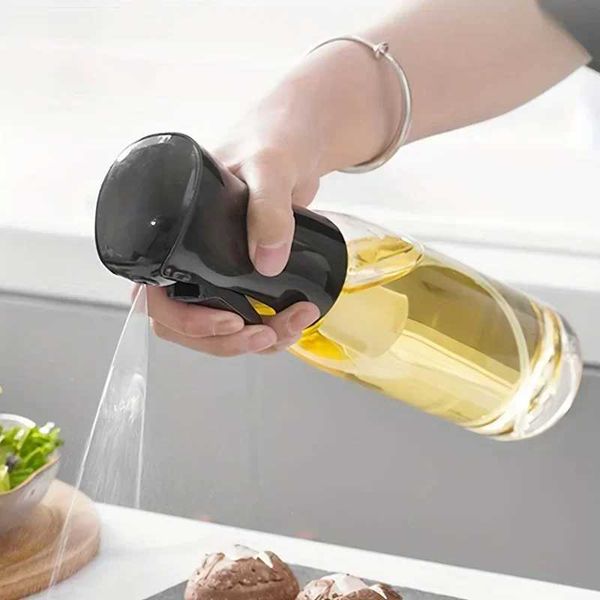 200-300-500ml Oil Spray olive oil spray Bottle Kitchen Cooking Dispenser Camping Baking Vinegar Soy Sauce Sprayer ContainersXJ241227
