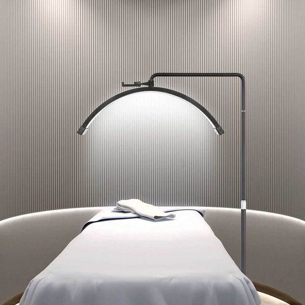 Selfie Lights Fusitu FT-Y9 28inch LED Video Light Half-Moon Light Ring Fill Lash Light With Floor Stand For Beauty Salons Makeup Eyelash S24