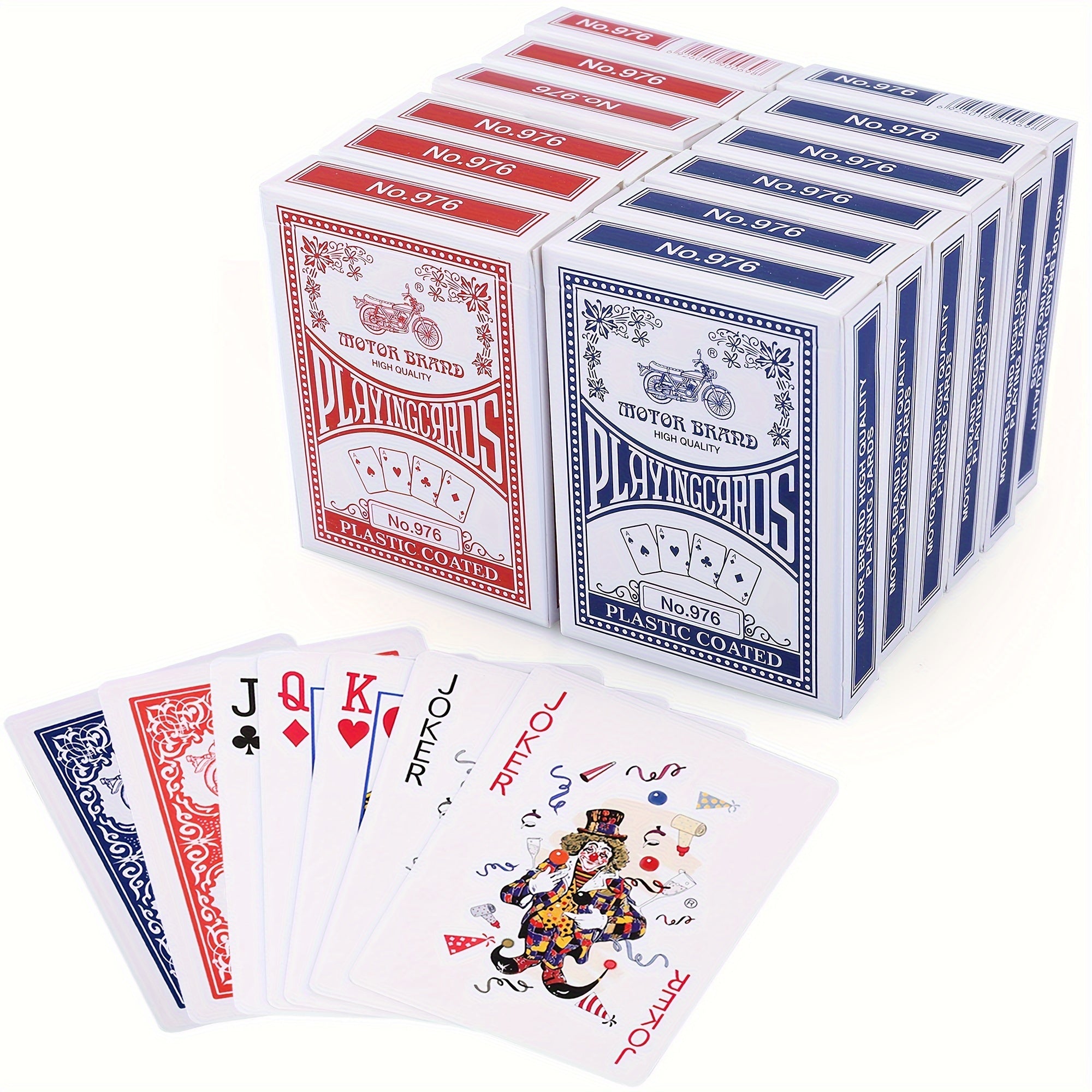 TEMU Lotfancy Playing Cards, 12 Pack, Decks Of Cards Bulk, Size, Standard Index, Card Game, 6 Blue And 6 Red, Cards, Christmas Family Games For