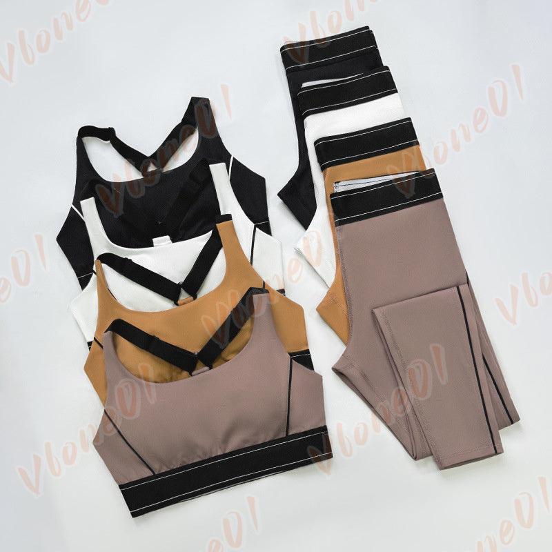 New Womens Yoga Sets Fashion Sportswear Yoga Suits Ladies Pilates Suit Two-piece Sports Leggings Fitness Yoga Bra Sets